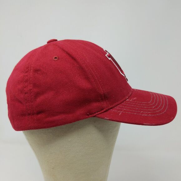 Captivating Headwear Men's Snapback Hat Red OSFA Embroidered IU Hoosiers Logo - Picture 7 of 13